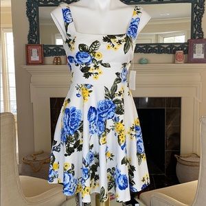 B Darlin 7/8 Juniors' Tie-Back Fit & Flare Dress